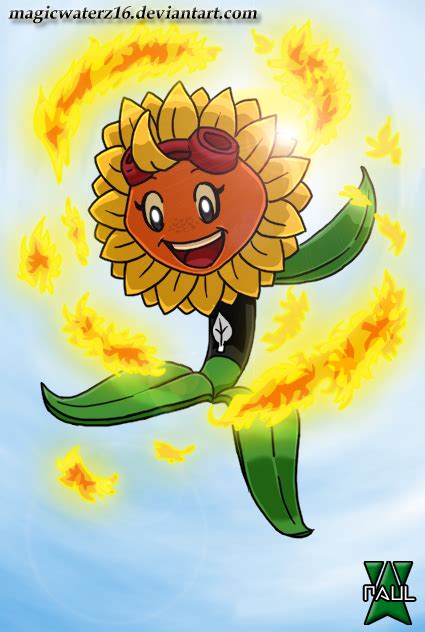 plants vs zombies heroes solar flare by magicwaterz16 on deviantart