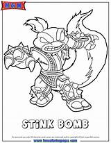 Swap Coloring Designlooter Stink Skylanders Bomb Force Life sketch template