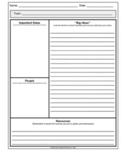 note  template    printable