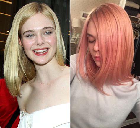 [pic] Elle Fanning’s Pink Hair Dyes After ‘neon Demon