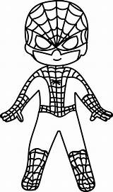 Spiderman Coloring Pages Kids Superhero Cartoon Drawing Kid Printable Punisher Colouring Super Lego Para Desenhos Chibi Colorir Avengers Draw Color sketch template