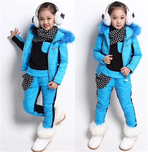 brand children clothing winter girls clothing sets baby girl sports suit kids winter