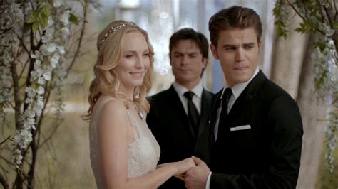Image 815 112 Stefan~damon Caroline Wedding Png The Vampire Diaries