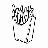 Fries French Coloring Drawing Pages Steak Getdrawings Color Printable Getcolorings Potatoes sketch template