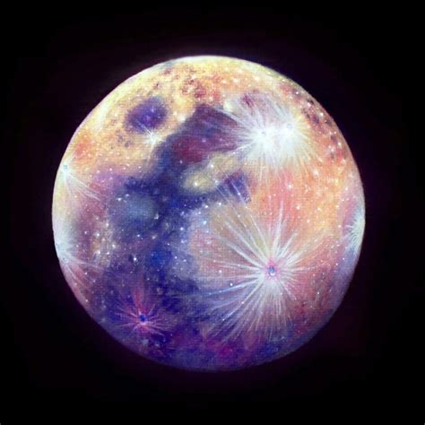 full moon oils  canvas  cm colorful painting  mystical moon