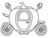 Cinderella Carriage Coloring Pumpkin Pages Slipper Glass Princess Drawing Kids Vector Coach Little  Print Getdrawings Getcolorings Cartoon Story Magic sketch template