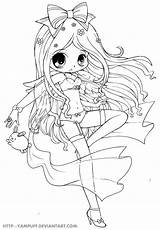 Yampuff Coloring Pages Chibi Naughty Angel Deviantart Anime Lineart Cute Kawaii Colouring Manga Print Sexy Color Printable Girl Kleurplaat Line sketch template