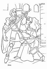 Hunchback Dame Notre Coloring Pages Disney Kids Print Colouring Color Esmeralda Book Fun Hellokids sketch template