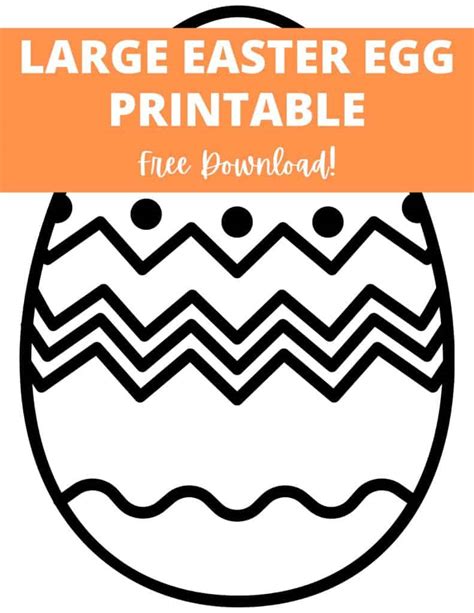 large easter egg printable template  decorate  color habitat  mom