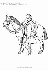 Colonial Redcoat sketch template