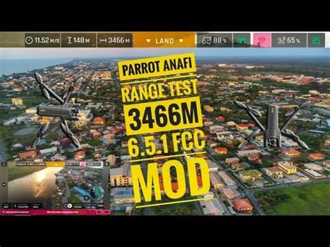 parrot anafi range test  fcc mod  youtube