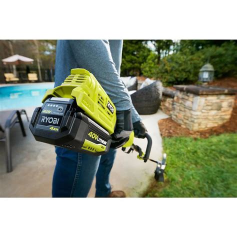 Ryobi 40 Volt Battery Attachment Capable String Trimmer And Leaf Blower