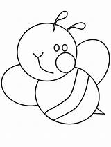 Bee Bumble Coloring Pages Cute Cartoon Bumblebee Color Clipart Outline Drawing Print Cliparts Kids Printable Colouring Big Template Hershey Kiss sketch template