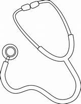 Stethoscope Outline Drawing Coloring Doctor Clip Medical Kids Clipart Cartoon Pages Draw Pixabay Vector Color Template Medicine Royalty Andrew Shared sketch template
