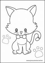 Gatos Animales Paracolorear sketch template