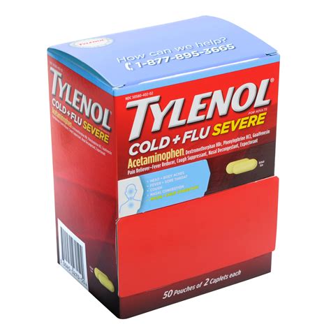 Tylenol Cold And Flu 50 X 2 Mfasco Health And Safety