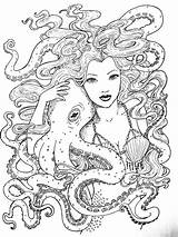 Mermaid sketch template