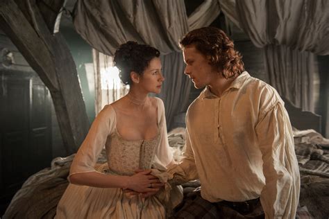 claire and jamie outlander who has the hottest sexual tension of 2014 popsugar entertainment