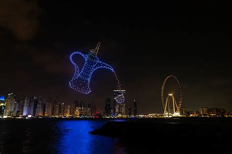 dont   daily stunning drone show  dubai bluewaters  january