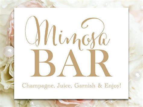 mimosa bar sign    sign diy printable  charmingendeavours