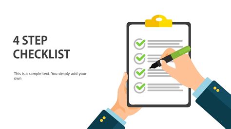step checklist powerpoint template slidebazaar