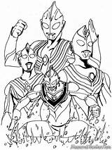 Ultraman Coloring Pages Monsters Print sketch template