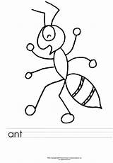 Ant Coloring Pages Color Printable Board Hey Little Bulletin Print Cartoon Animal Clipart Ants Template Colouring Kids Boards Cute Library sketch template