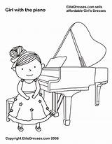 Piano Coloring Pages Template sketch template