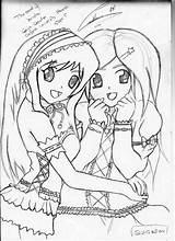 Coloring Friends Pages Friend Girls Forever Two Cute Anime Printable Lineart Color Print Getcolorings Getdrawings Deviantart Comments Teenage Colorings Popular sketch template
