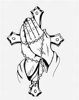 Rosary Praying sketch template