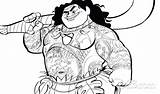 Moana Coloring Pages Printable These Maui Ll D23 Click Getdrawings sketch template