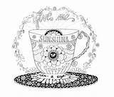 Coloring Starbucks Coffee Cup Pages Printable Adult Sunshine Color Cups Drawing Coloriage Choose Board Patterns Getdrawings Print Getcolorings Template sketch template