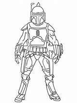 Wars Star Coloring Fett Boba Pages Printable Bounty Hunter sketch template
