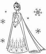 Frozen Elsa Coloring Pages Anna Getcolorings Fever sketch template