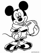 Mickey Mouse Coloring Football Pages Disney Minnie Disneyclips Color Holding Playing Book Baby Colors Choose Board Funstuff sketch template
