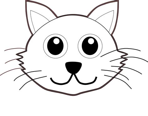 draw  cartoon cat face cat face drawing cat coloring page cute