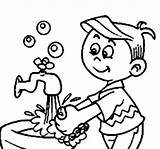 Washing Coloring Hands Wash Hand Pages Drawing Clipart Hygiene Personal Printable Kids Germ Sheet Preschoolers Sheets Handwashing Boy Girl Para sketch template
