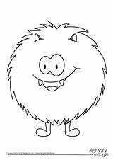 Monster Coloring Colouring Pages Cute Funny Monsters Printable Gila Color Kids Halloween Activity Getcolorings Drawing Fluffy Activityvillage Friendly Print Choose sketch template