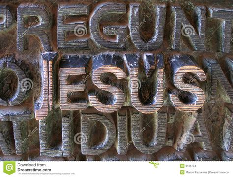 Jesus Escrito Em Letras Metálicas Foto De Stock Imagem