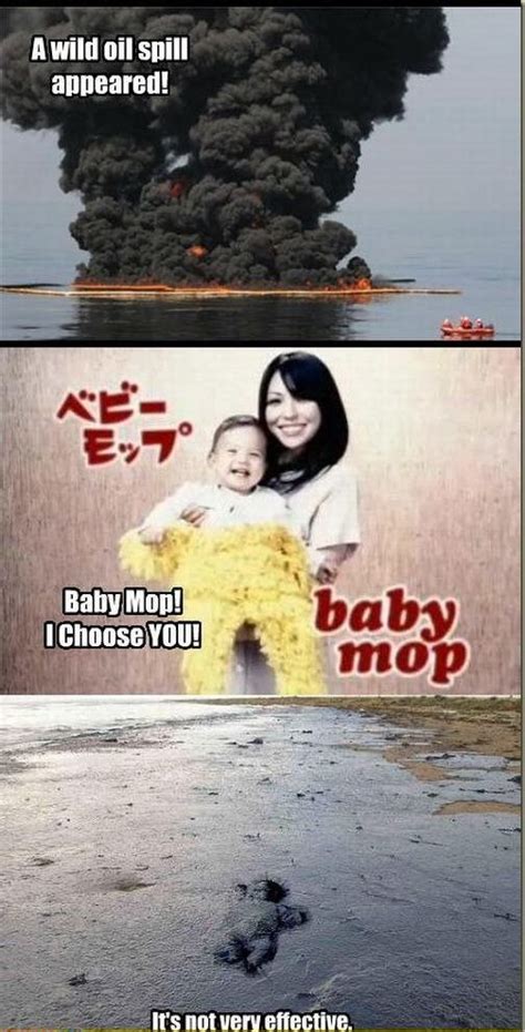 a wild oil spill appeared mop funny pictures funny