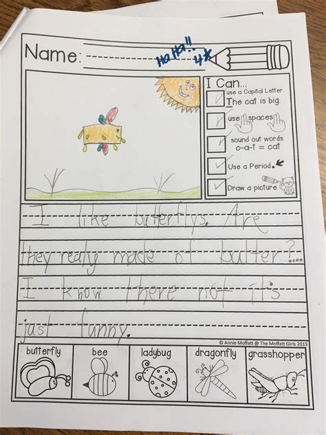 teeny tiny teacher fun frunday writing journal entry