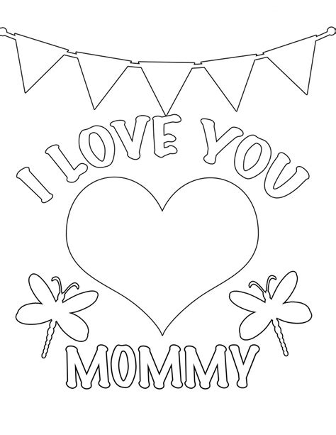 mothers day coloring page crafts  worksheets  preschool