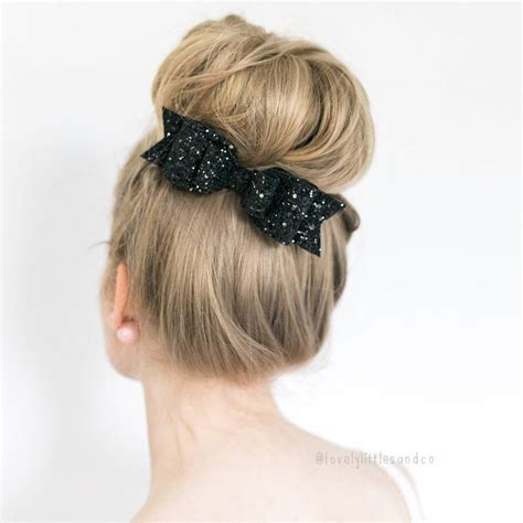 black oversized glitter hair bow by lovely littles and co