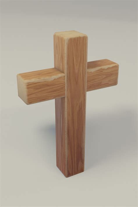 artstation wooden cross  model game assets