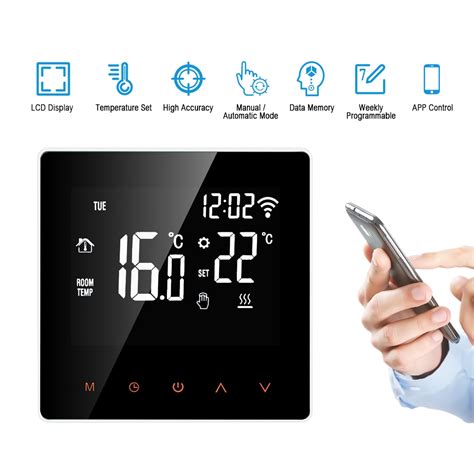 wifi thermostat digital app control temperature controller  touch screen programmable