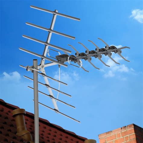 veryke tv antenna  mhz amplified antenna indooratticoutdoor tv antenna  fmvhfuhf