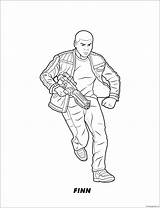Wars Star Finn Pages Coloring Color Print sketch template