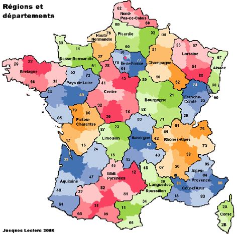 carte des departement francais  altoservices