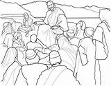 Sermon Mount Jesus Coloring Lds Christ Children Pages Teaching Clipart Beatitudes Kids Line Teaches Nephites Library Drawing Mormon Temple He sketch template