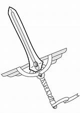 Sword Clipart sketch template